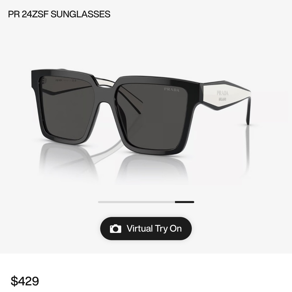 Prada Black and White Sunglasses